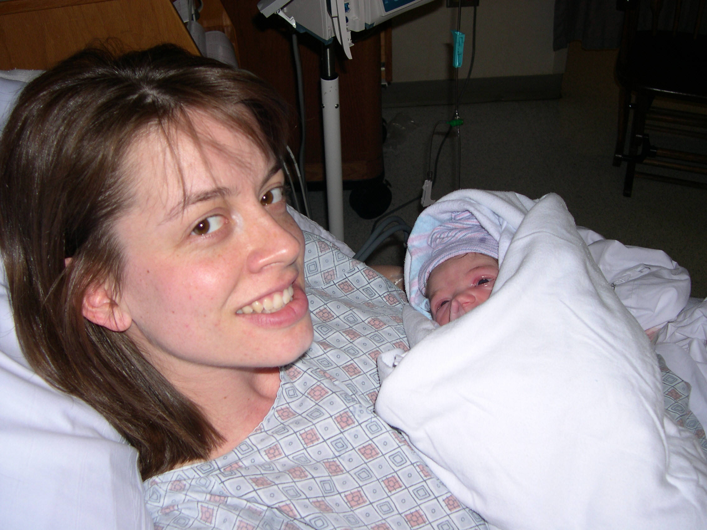 Leah & Lily in the delivery room